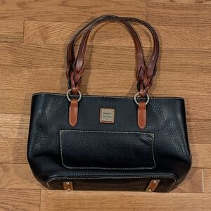 Dooney & Bourke Black Pebble Leather Shoulder Bag Purse